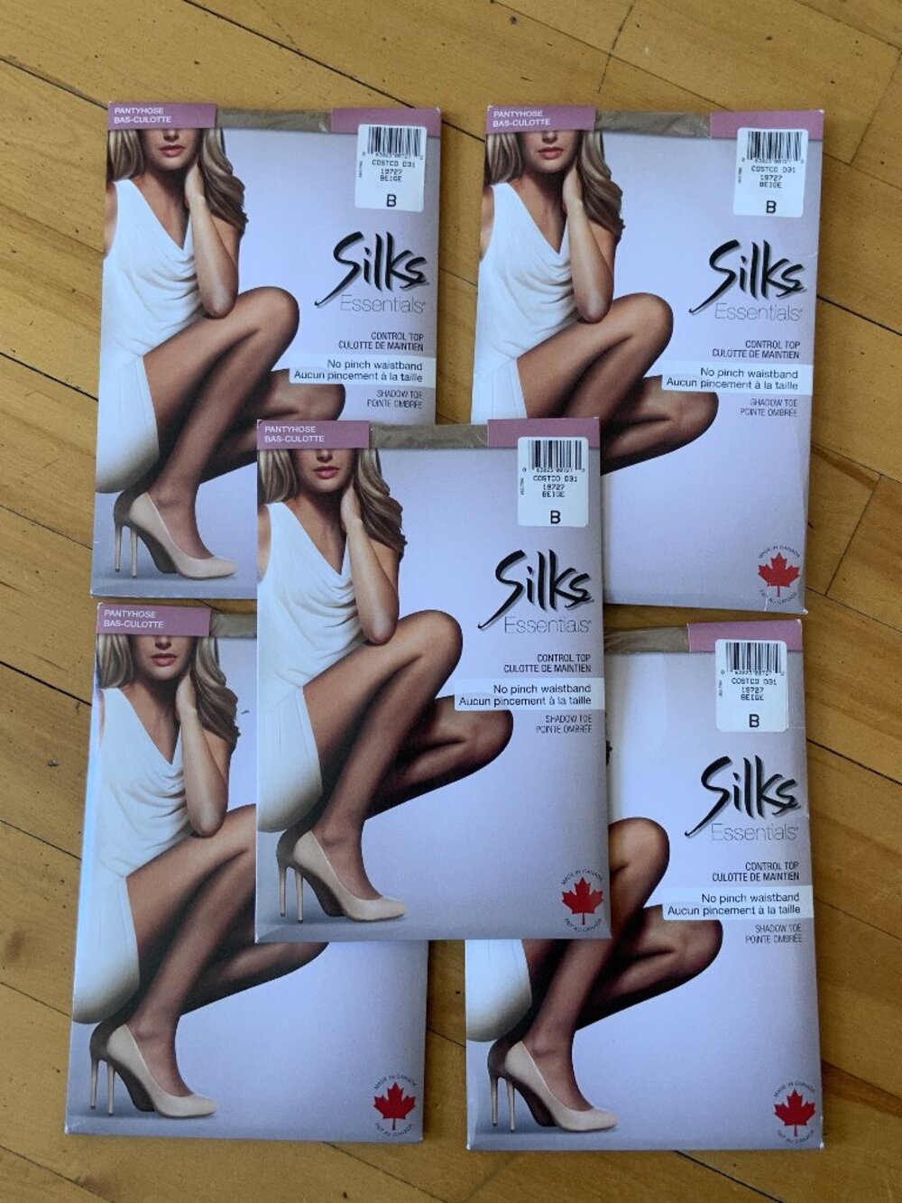 Vintage Pantyhose Silks Essentials By Phantom Color Beige. NEW